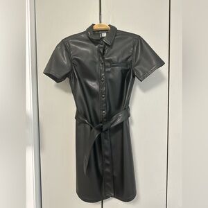 H&M faux leather dress